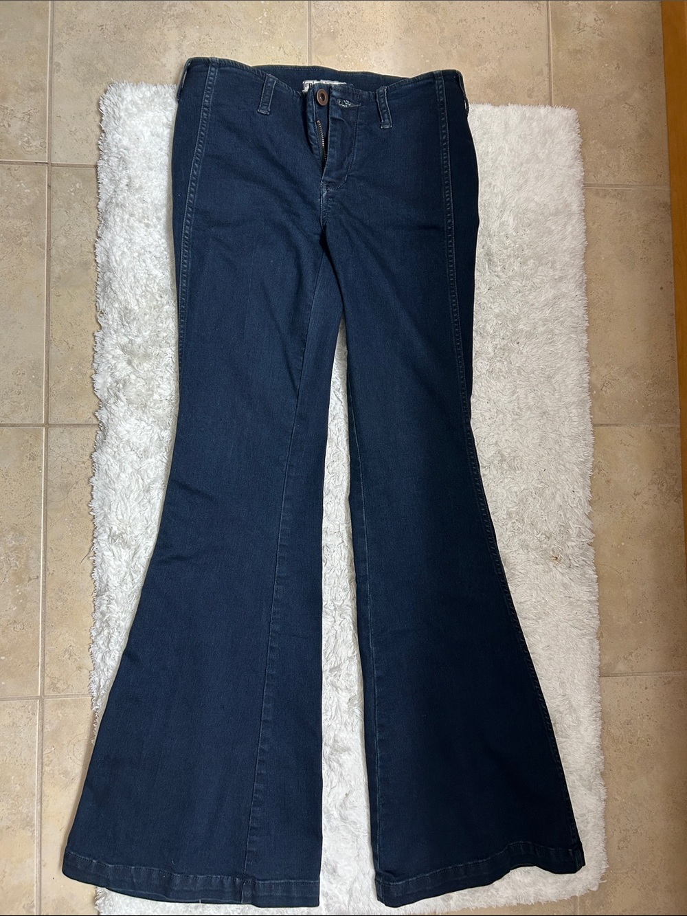 Free People Dark Blue Flare Jeans